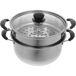 Healifty Pentola Vapore Acciaio Inossidabile 7.87In Steamer Vapore Cucina Compatibile Gas Elettrico Pentola Per Cucinare Uso Domestico
