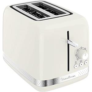 Moulinex LT300 Toaster Soleil, Tostapane, 7 livelli di doratura, Funzione arresto, scongelamento, riscaldamento, scomparti a larghezza variabile, accessorio pinze, Avorio
