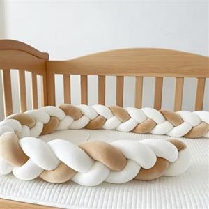 PTKG Barriera Letto Bambini Treccia Paracolpi Paracolpis Antisoffoco Anticaduta Protezione Morbida e Sicura Sponda per Lettino Portatile Portatile Protezione Cuscino Laterale,G8,100CM