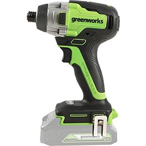 Greenworks GD24ID3 Trapano Avvitatore a Impulsi a Batteria con Motore Brushless, 2800 giri/min., 4000ipm, 300Nm di Coppia, Mandrino Esagonale 1/4" SENZA Batteria 24V e Caricabatterie, Garanzia 3 Anni