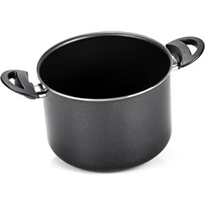 Moneta Gea Pentola a 2 Manici, 22 Cm, Alluminio 100% riciclato, per Ogni Piano Cottura Incluso l'Induzione. Made in Italy