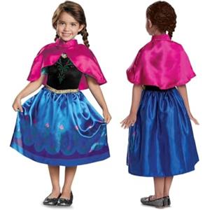 Disguise Costume Anna Viandante Frozen Classico Bambina, Vestito Carnevale Anna Frozen, Costumi Di Carnevale Per Bambini Taglia XS