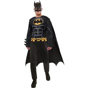 Rubie's Rubies Costume Batman Black Core OPP adulti, Tuta, mantello e maschera, Licenza Ufficiale Marvel per Carnevale, feste e cosplay