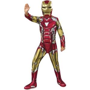 Rubie's Rubies Costume Iron Man Endgame Classic per ragazzi, Tuta stampata, copristivali e maschera, Oficiale Marvel per Carnevale, Halloween, Cumpleanni e Natale
