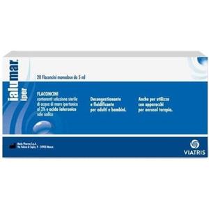Ialumar Soluzione Ipertonica 3% - Decongestionante e Fluidificante per Adulti e Bambini dai 2 Anni - 20 Flaconcini da 5 ml