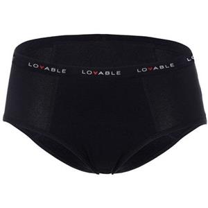LOVABLE Culotte da Ciclo Lavabile Flusso Abbondante in Cotone Biologico Nero Taglia L