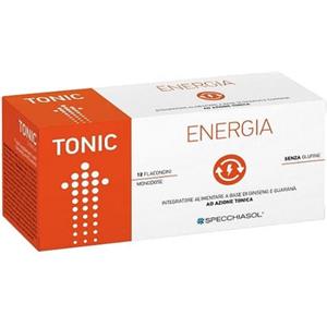 Specchiasol Tonic Energia - Integratore Alimentare Energizzante con Maca e Ginseng, 12 Flaconcini da 10 ml