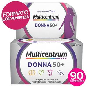 Multicentrum Donna 50 - Integratore Multivitaminico Completo per Donne Oltre 50 Anni - 90 Compresse