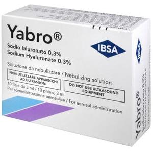 Yabro Acido Ialuronico 0,3 % 10 Fiale Da 3 Ml Soluzione Da Nebulizzare