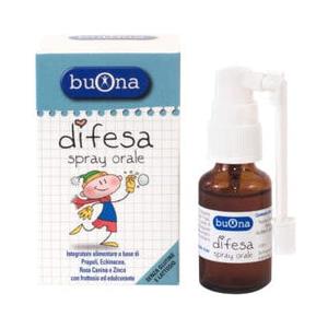 BUONA - Buona Difesa Spray Orale 15 ml per Difese Immunitarie con Propoli, Echinacea e Zinco, Gusto Fragola