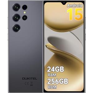 OUKITEL C61 PRO Smartphone Android 15-6,88" HD+ In-Cell 90Hz Cellulare 24(8+16) GB RAM + 256GB ROM/TF 1TB 5150mAh, 13MP+5MP 4G Dual SIM Cellulari e Smartphone NFC/Face ID/Fingerprint/OTG Nero