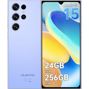 OUKITEL C61 PRO Smartphone Android 15-6,88" HD+ In-Cell 90Hz Cellulare 24(8+16) GB RAM + 256GB ROM/TF 1TB 5150mAh, 13MP+5MP 4G Dual SIM Cellulari e Smartphone NFC/Face ID/Fingerprint/OTG Blu