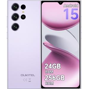 OUKITEL C61 PRO Smartphone NFC 2026-6,88" HD+ In-Cell 90Hz Cellulare Android 15, 24(8+16) GB RAM + 256GB ROM/TF 1TB 5150mAh, 13MP+5MP 4G Dual SIM Cellulari e Smartphone/Face ID/Fingerprint/OTG Viola
