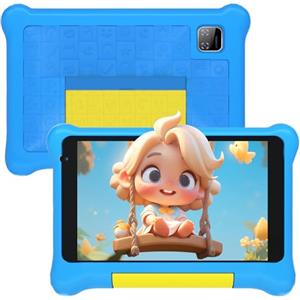 Yicty Tablet Bambini 7 Pollici Andriod 13 Tablet per Bambini Quad Core 5 GB RAM 32 GB ROM 128 GB Estensione Controllo Parentale Tablets Educativo con Custodia Antiurto (Blu)