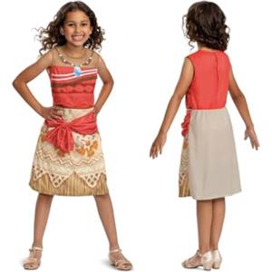 Disguise Disney Vestito Vaiana Classico Bambina, Costume Ufficiale Principessa Disney Bambine Taglia M