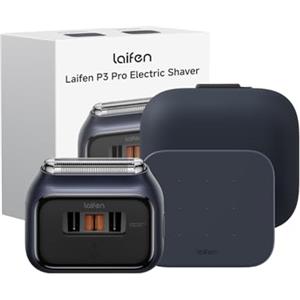 Laifen P3 Pro Rasoio Elettrico, Regolabarba Uomo con Motori Lineari Doppi Ad'Alta Velocità, 2 da 12.000 Tagli/Min, Durata della Batteria di 100 Minuti, Impermeabilità IPX7, Ideale per Viaggio