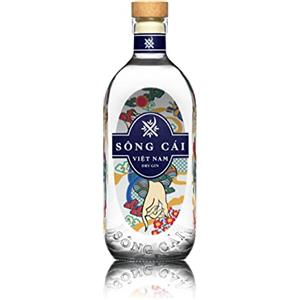 Sông Cài - Vietnam Dry Gin, Prodotto in Vietnam con l'Utilizzo di Botaniche Locali, 45%, Bottiglia in Vetro da 700 ml