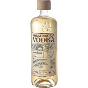 Koskenkorva Vodka Koskenkorva, Sauna Barrel Vodka, 700 ml, Vodka Finlandese con Sentori Affumicati e Note di Bourbon, Realizzata con Orzo Finlandese, Distillata con Acqua Pura di Sorgente, Idea Regalo, 37,5% Vol.