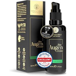 Kapua Naturals Crema per il contorno occhi - 50 ml + Acido ialuronico 100% - Vegan e Biologica - Crema Borse e Occhiaie - Riduce Visibilmente Gonfiori e Occhiaie - Antirughe e AntietàProdotta in modo sostenibile