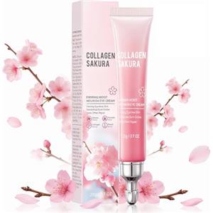 Probuk Contorno Occhi al Collagene di Ciliegio, Crema Anti-Rughe e Anti-Età, Idratante e Rassodante Eye Cream, Ridurre le Rughe Sottili e le Occhiaie - 20g