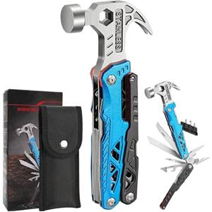 Olubfdh Pinza Multiuso, Coltello Multiuso in Acciaio Inossidabile, Pinza Multifunzione in Coltellino Svizzero con Apribottiglie, Cacciavite, Attrezzi EDC, Ideale per il Campeggio, Riparazioni