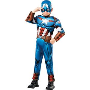 Rubie's Rubie's Costume Capitan America Deluxe Marvel Avengers Bambini (640833-L) Carnevale