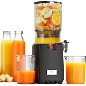 LINKChef Estrattore Frutta e Verdura - Centrifuga Frutta e Verdura con Bocca Larga 130mm, 250W Estrattore di Succo a Freddo con Tecnologia Lenta, Senza BPA, Facile da Usare e Sicuro