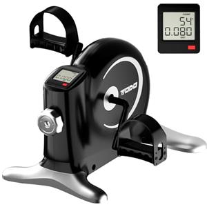 TODO Mini Cyclette a Pedale per Anziani, Pedaliera Riabilitazione per Casa e Ufficio, Cyclette da Seduta Resistenza Regolabile & Cintura di Fissaggio, con LCD Display