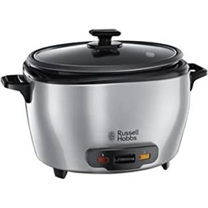 Russell Hobbs Cuociriso Maxi Cook 2,5 L 1000 W, Funzione Vapore, Pentola Antiaderente, Riscaldamento Automatico, Design Compatto Nero - 23570-56