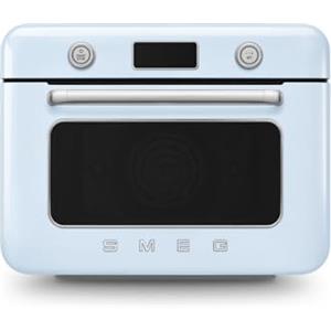 Smeg, Forno Combinato a Vapore da Appoggio COF01PBEU, 10 Funzioni di Cottura, 33 Ricette Automatiche, Serbataio Estraibile, Cottura a Vapore, Funzione Decalcificazione, Potenza 1800W, Azzurro Pastello