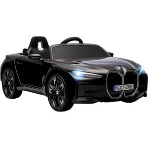 Mondial Toys BMW I4 Auto Elettrica per Bambini 12V con Telecomando, Macchina Elettrica Sportelli Apribili, Cinture di Sicurezza 3 Punti, Luci LED, Bluetooth, Potenti Motori - Nero