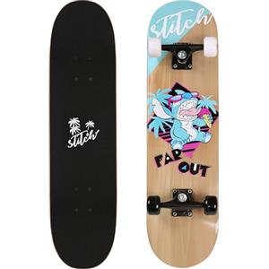 sarcia.eu Stitch DISNEY Skateboard in legno per bambini 79 cm, antiscivolo, GRANDE, leggero e stabile fino a 100 kg. (Stitch 4)