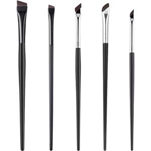flintronic 5 Pcs Pennelli, Set di Pennelli per Eyeliner, Set Pennello Make Up, per Applicazione Contorno e Definizione, Sfumature