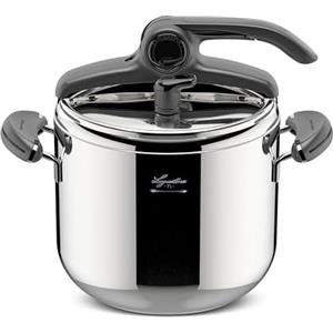 Lagostina Mia Pentola a Pressione 7 L in Acciaio Inox 18/10 Ø 22 cm, Pentola Induzione e Gas, Coperchio con Apertura Facilitata, Fondo a tre Strati, Lavabile in Lavastoviglie
