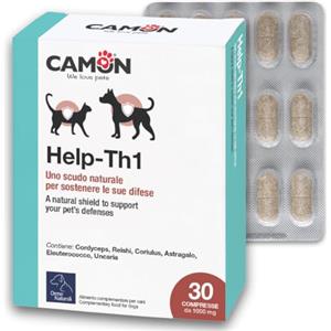 CAMON | Help-TH1, Alimento Complementare per Cani e Gatti, Sostegno Difese Immunitarie, 30 Compresse