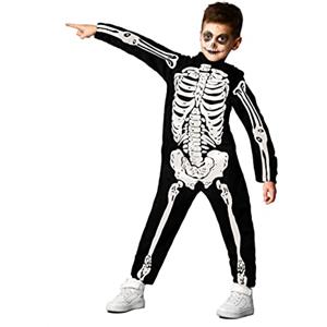 Ciao- Scheletro costume travestimento tuta bambino (Taglia 5-7 anni)