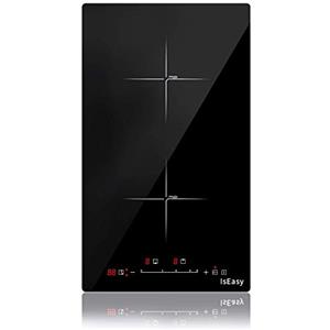 IsEasy Elettrico Piastra a Induzione, Piano cottura Vetro a induzione (2 Fuochi - 3400W)