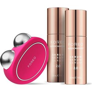 FOREO BEAR Forever Firm im Set - Massaggiatore viso lifting con microcorrente + 2 x Siero Conduttivo 30 ml - Massaggiatore viso antirughe - Prodotti di skincare - Set regalo - Regalo donna - Fuchsia
