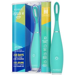 FOREO issa 4 Smile Spazzolino Elettrico Sonico - Compatto e Portatile, Testina Ibrida 4-in-1, Efficace sulla Placca, Batteria Lunga (265 Giorni), Testina Sostituita Ogni 6 Mesi