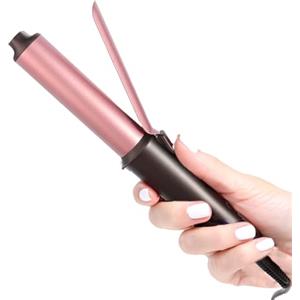 LANDOT Mini Arricciacapelli da Viaggio - Ferro Arricciacapelli Compatto 25mm Doppia Tensione per Uso Globale, Riscaldamento Rapido 30s, Temperatura Regolabile per Capelli Fini/Corti