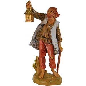 Fontanini Pastore con Lanterna 19CM Statuetta in Resina STATUINA per PRESEPE