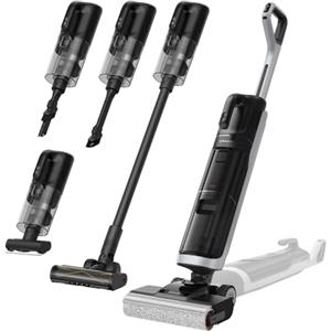 DREAME H14 Dual 5-in-1 Aspirapolvere Lavapavimenti, Dosaggio Intelligente del Detergente, Design Piatto, Lavaggio Spazzola 60 °C, Asciugatura 60 °C 5 min, GlideWheel, Aspirazione 18.000 Pa, Luce a LED