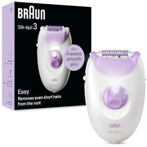 Braun Silk-épil 3 3-000 Depiladora de Pinzas con Luz Integrada y Cabezal para Masaje