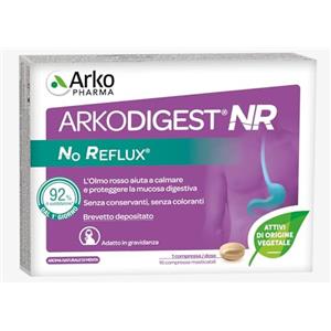 Arkopharma Arkodigest No Reflux - Integratore Alimentare Digestivo - Con Olmo Rosso - 100% Vegetale e Minerale - 1 Confezione da 16 Compresse