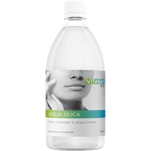 Vitabay Aqua Silica 500 ml - silicio colloidale organico in acqua levitata - Elemento importante per pelle, capelli e unghie - Vegano - Made in Germany