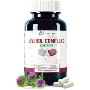 Alzuro Labs Leberol Complesso 3 4.650 mg | 90 Capsule Vegane | Cardo Mariano ad Alto Dosaggio, Chanca Piedra & N-Acetil-Cisteina (NAC) | Supporto Fegato | Testato in Laboratorio | Certificato GMP