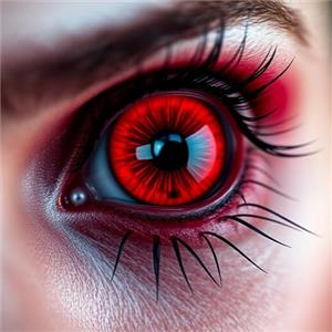 Costumed Lenti a contatto colorate rosse e certificate - Lenti a contatto giornaliere spettrali per Halloween e Carnevale - Senza prescrizione medica - Vampiro e Dracula (rosse)