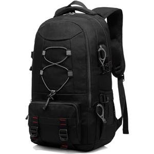 Besttravel Viaje - Zaino da escursionismo 45L per computer di grande capacità fino a 17,3 pollici Casual impermeabile e tasche multiple Campeggio, escursionismo, sport all'aria aperta Uomo, Negro, S