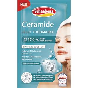 Schaebens Maschera in ceramica gelatina - Barriera Booster per pelli esigenti, riduce le rughe, assorbe e idrata fino al 100% in più, con allantoina, niacinamide e acqua di mare