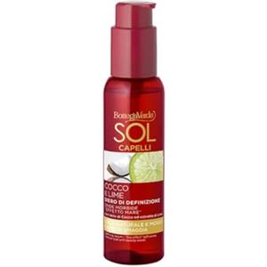 Bottega Verde - Siero Definizione SOL Capelli, 100 ml, con Latte di Cocco ed Estratto di Lime, Effetto Mare per Onde Morbide e Naturali, Formula Leggera con Effetto Memoria, Fragranza Esotica